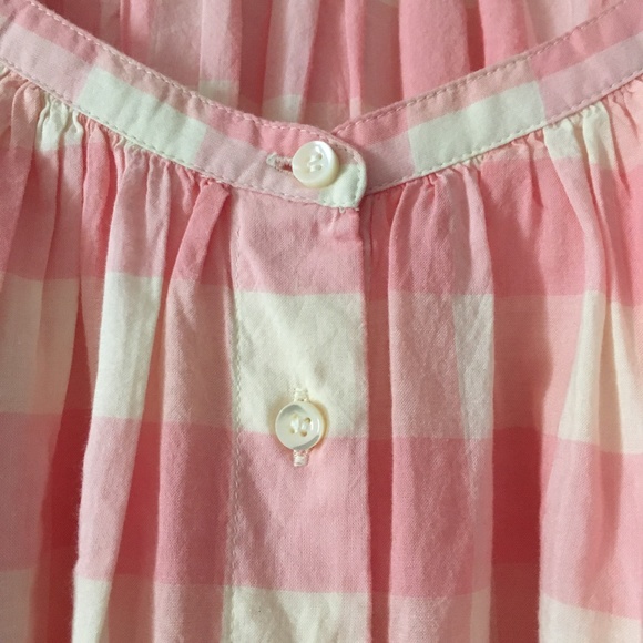DOEN Jane Pink + White Gingham Organic Cotton + Viscose Blouse XL - Picture 3 of 6
